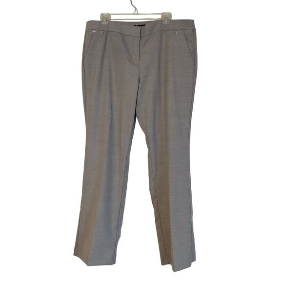 7th Avenue New York Co NWT Gray Dress Slacks Pants Silver Zipper Pockets Size 16 - Picture 1 of 11